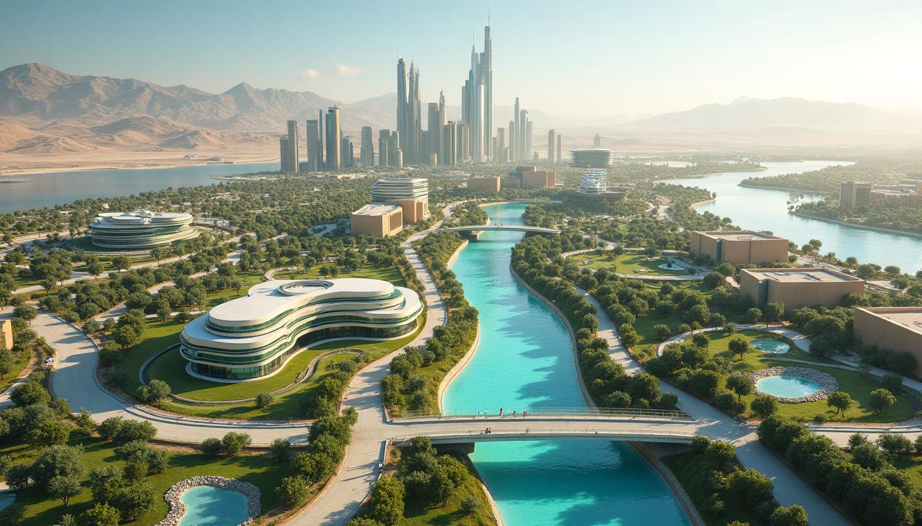 Distrito North Pole em Riyadh com infraestrutura sustentável