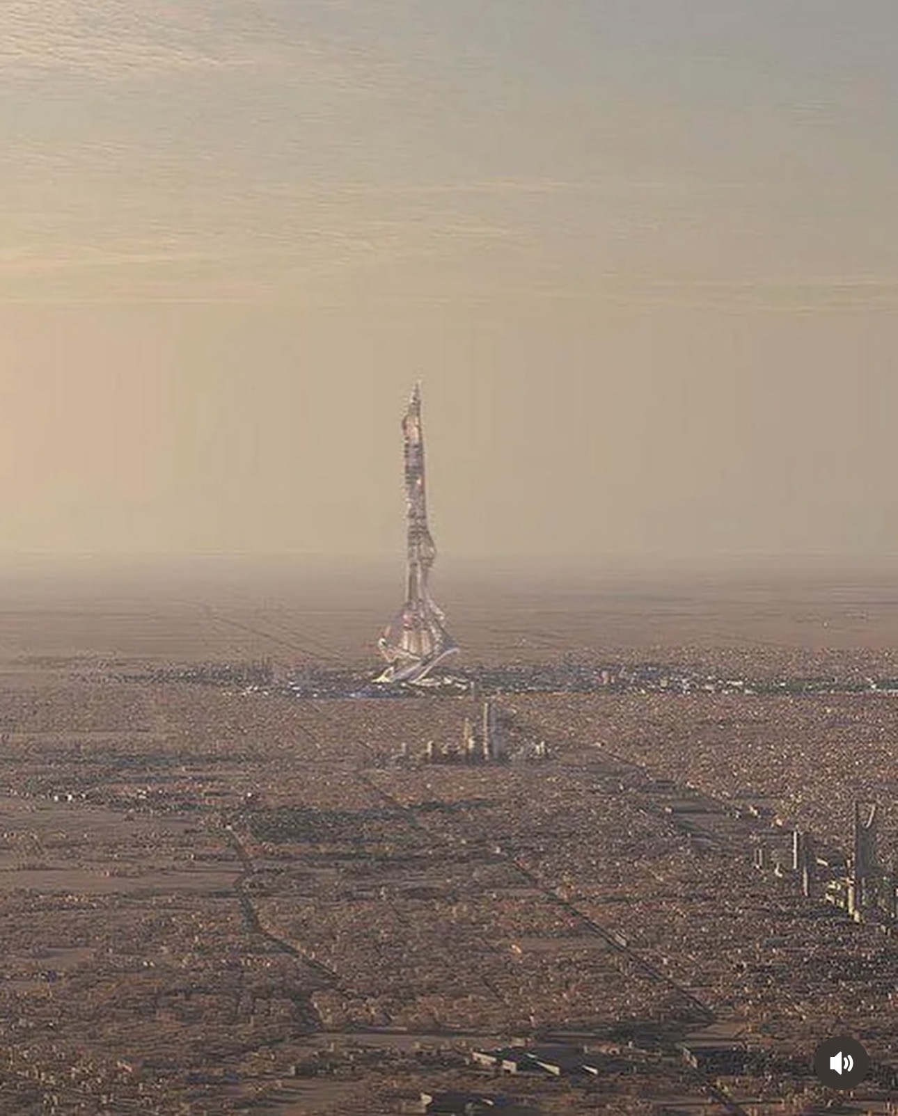 Vista panorâmica da Rise Tower de 2000 metros